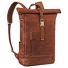 "Harriet" Vintage Rolltop Plecak Skórzany z Kieszenią Laptop 15,6-17"