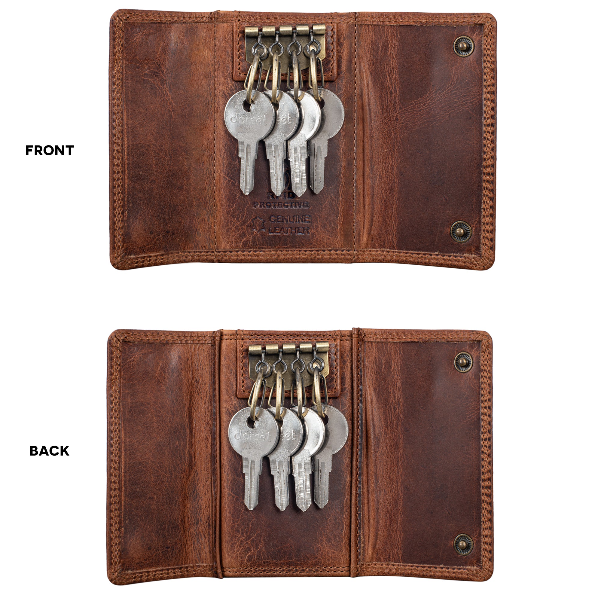 Leder Key Organizer braun