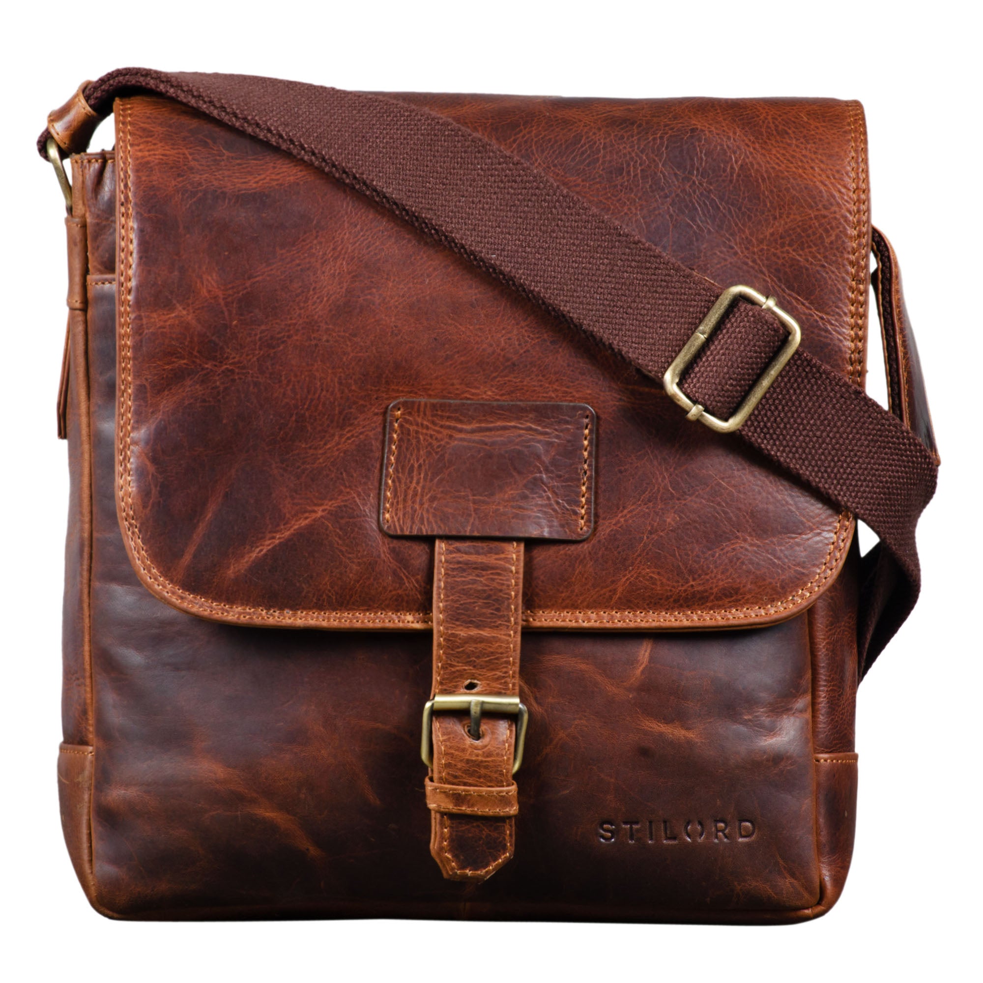 Herren Ledertasche zum Umhängen mittel groß