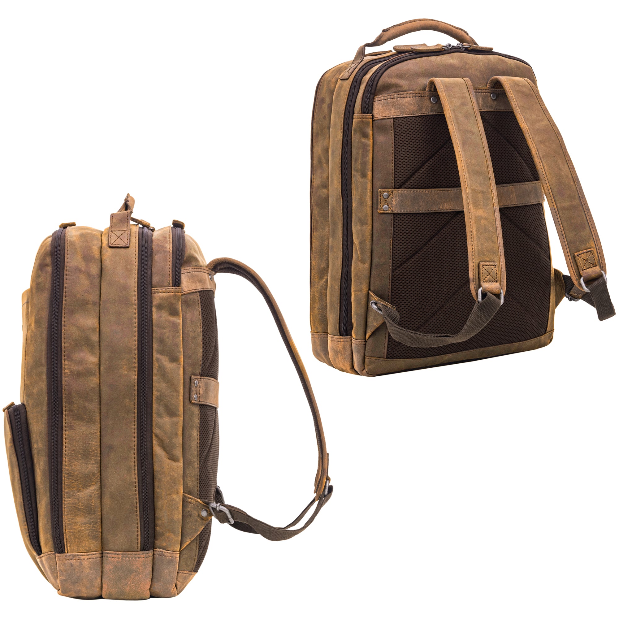 Großer Lederrucksack Herren Vintage