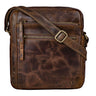 „Garcia“ Mała Torba Na Ramię Skórzana Brązowa Vintage Messenger
