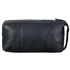 Schwarze Waschtasche Männer echtes Leder