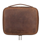 Kulturtasche Leder braun