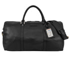 Ledertasche Weekender schwarz