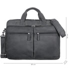Leder rucksack damen herren vintage grau