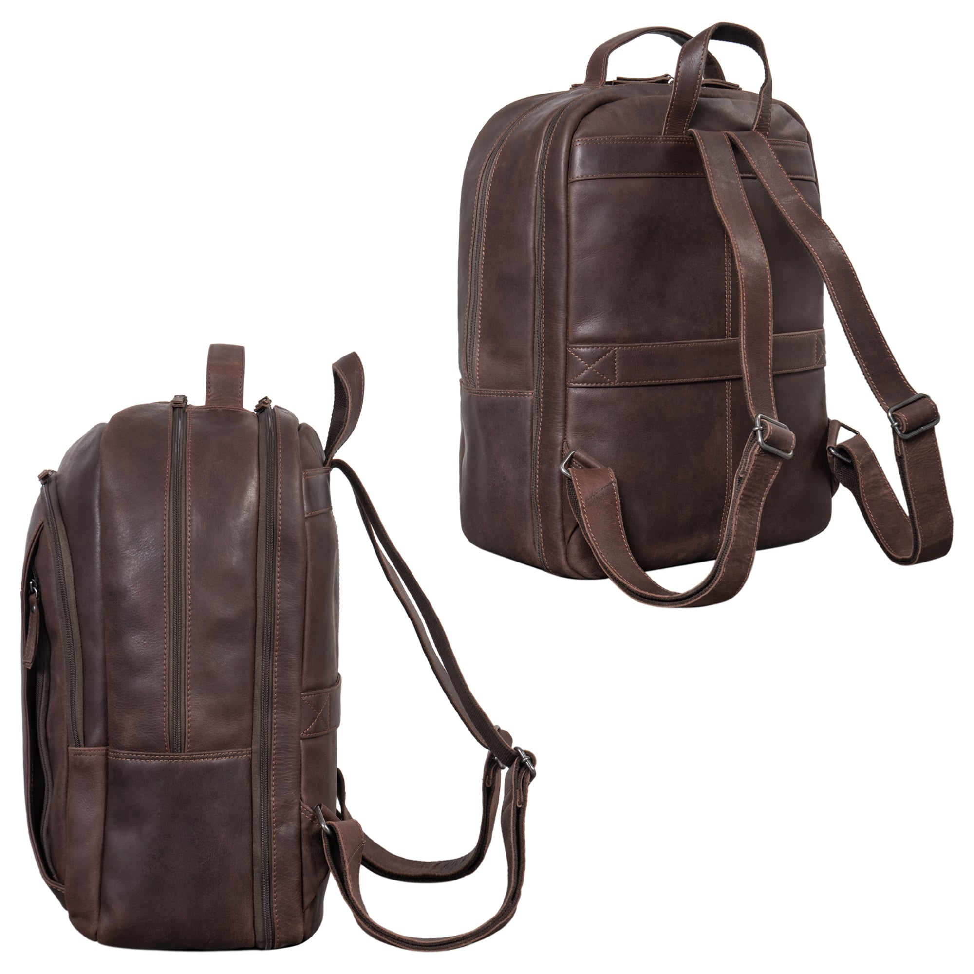 Brauner Herren Damen Lehrerrucksack Arbeit