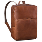 Leder Laptop Rucksack 17 Zoll Herren Braun