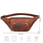 leder bauchtasche braun damen