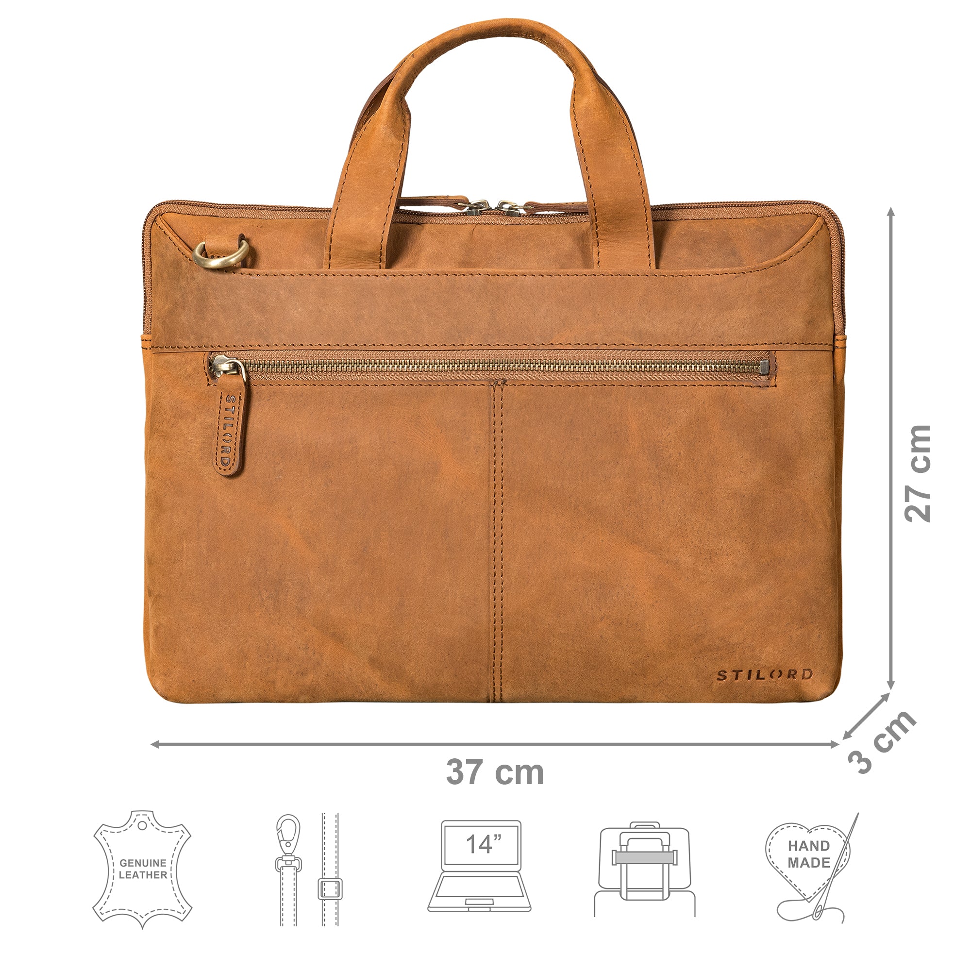 braune Laptoptasche Leder Herren Damen