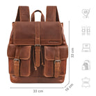 brauner Leder Wanderrucksack für Damen