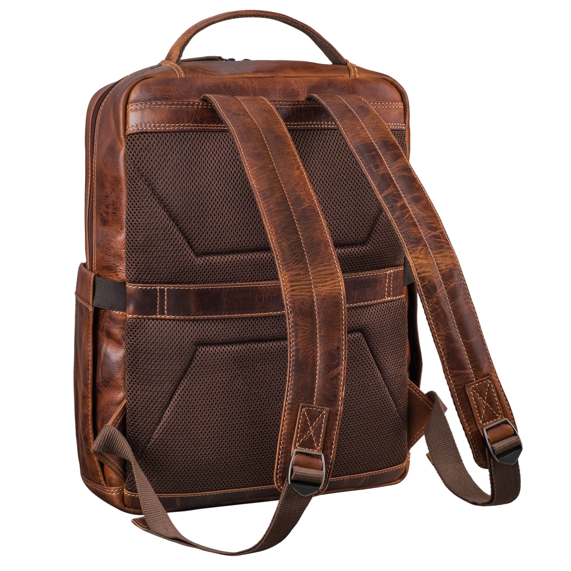 Leder Businessrucksack Herren braun