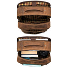 braun echt lederrucksack groß damen