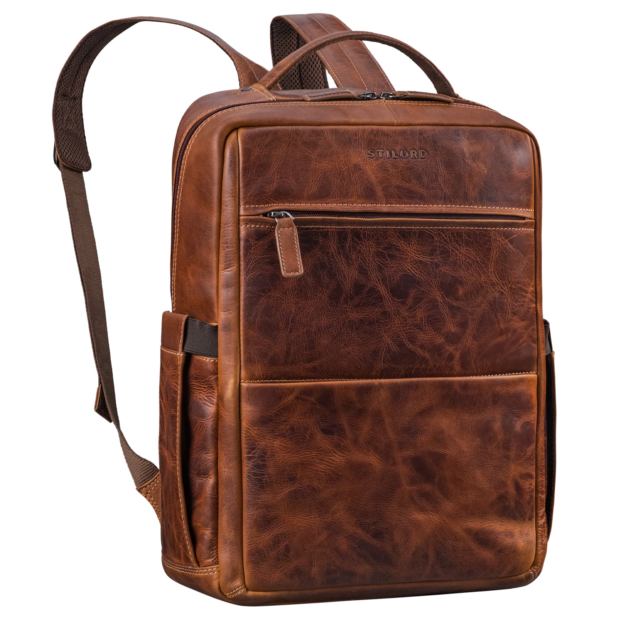 Leder Businessrucksack Herren braun