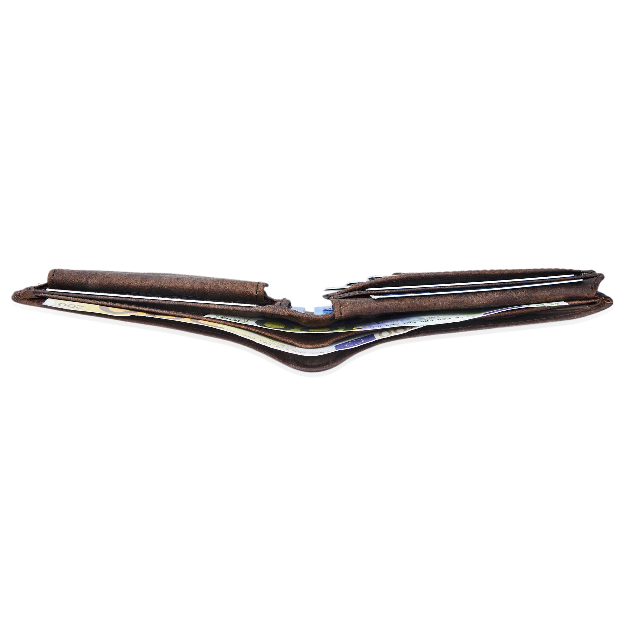 eleganter Geldbeutel dunkelbraun Leder