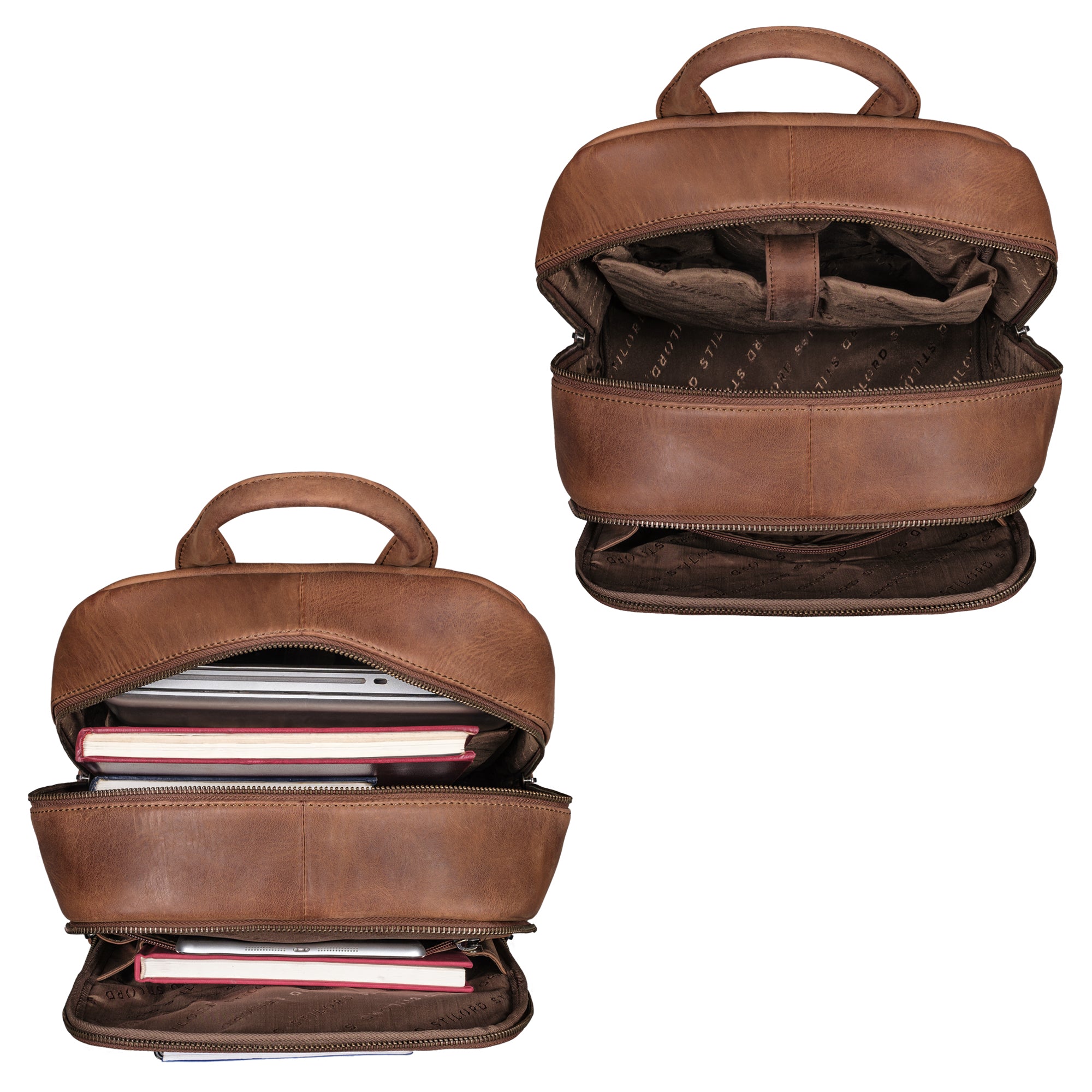 brauner großer Lederrucksack