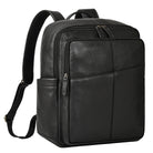 Lederrucksack Herren schwarz für 15,6 Zoll Laptop
