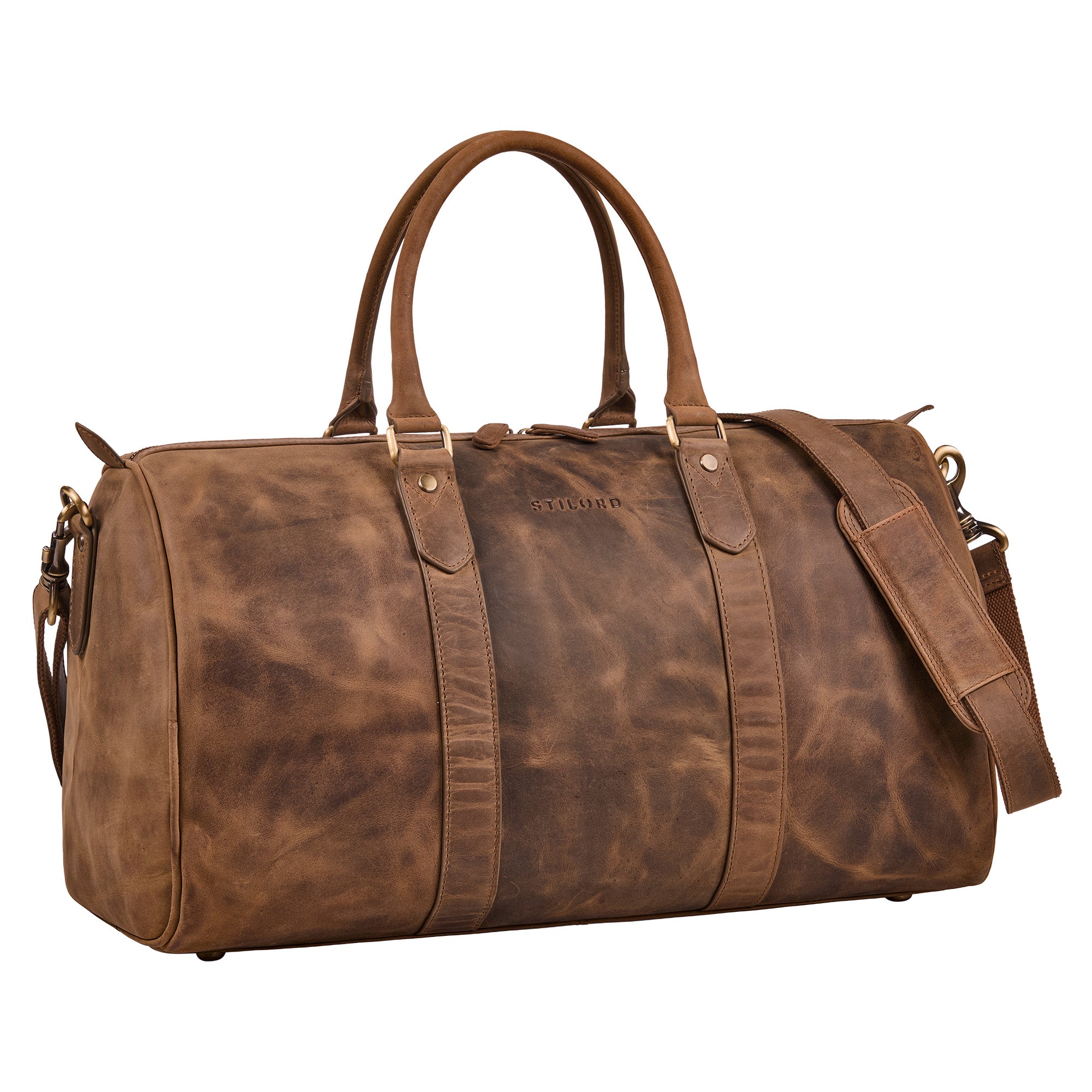 leder overnight bag braun herren