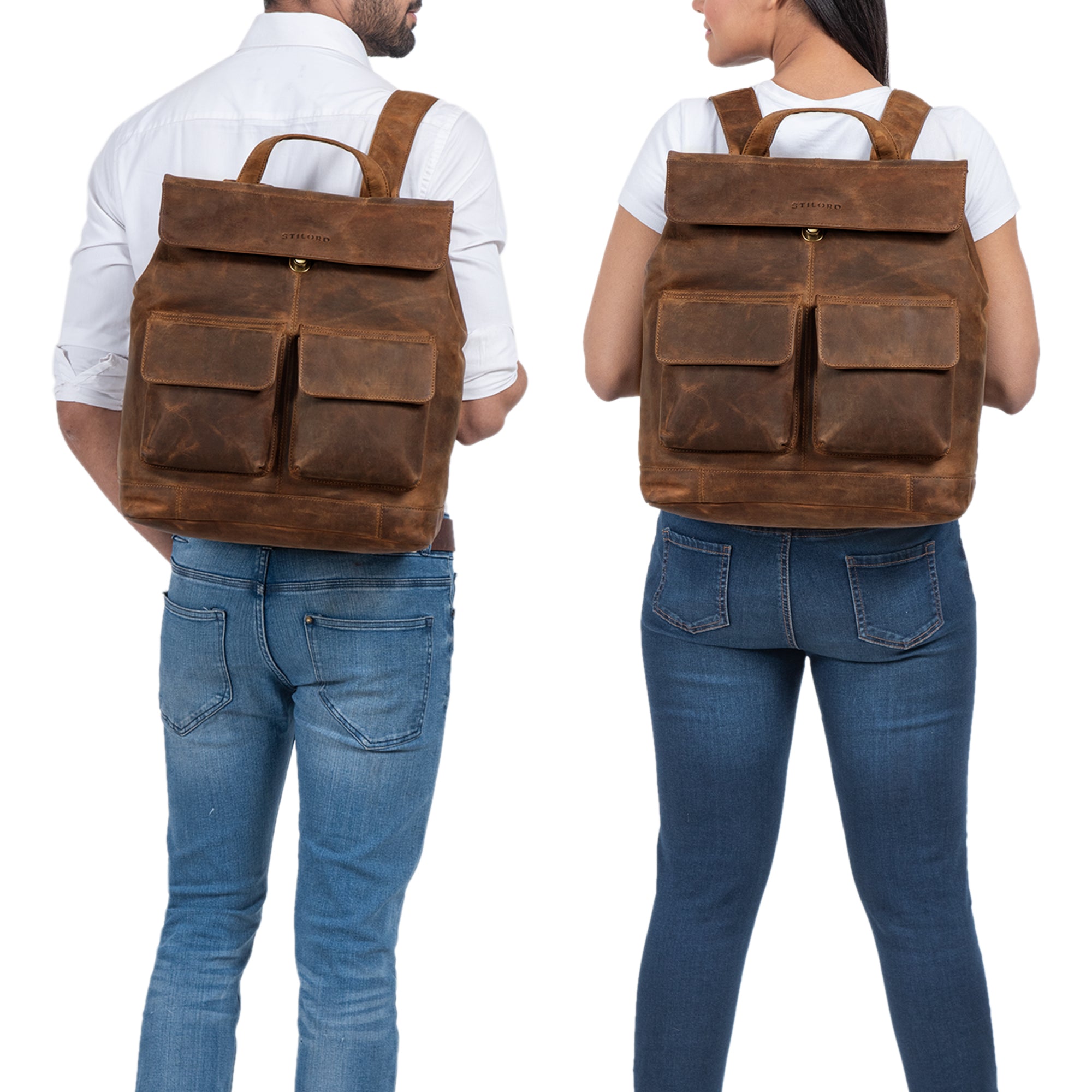Unisex Leder Schultertasche
