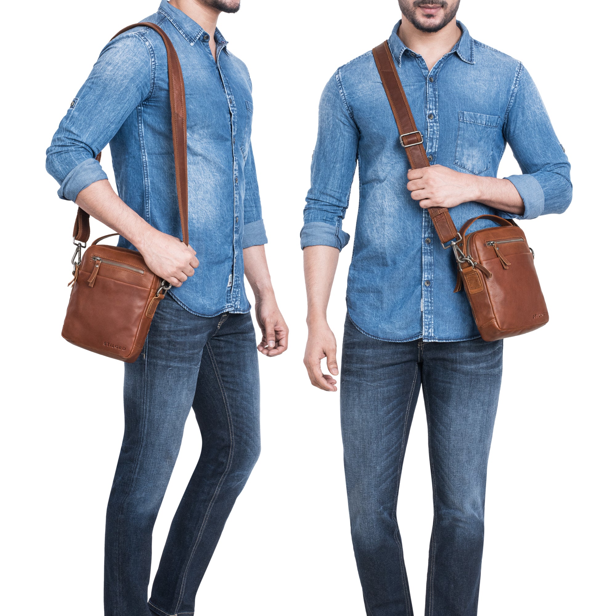 umhängetasche herren ledertasche braun
