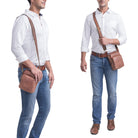 Modische Ledertasche Männer Kleinformat