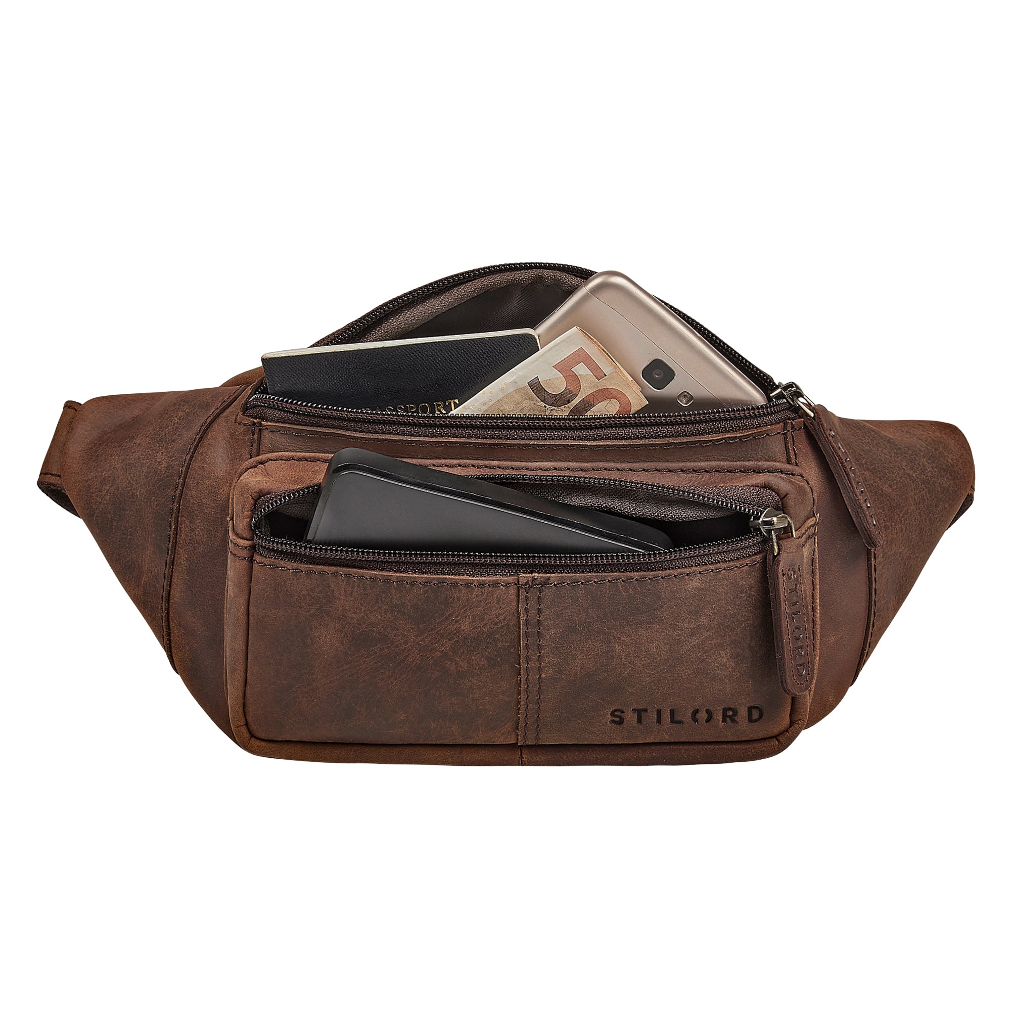 leder hüfttasche herren mittel braun