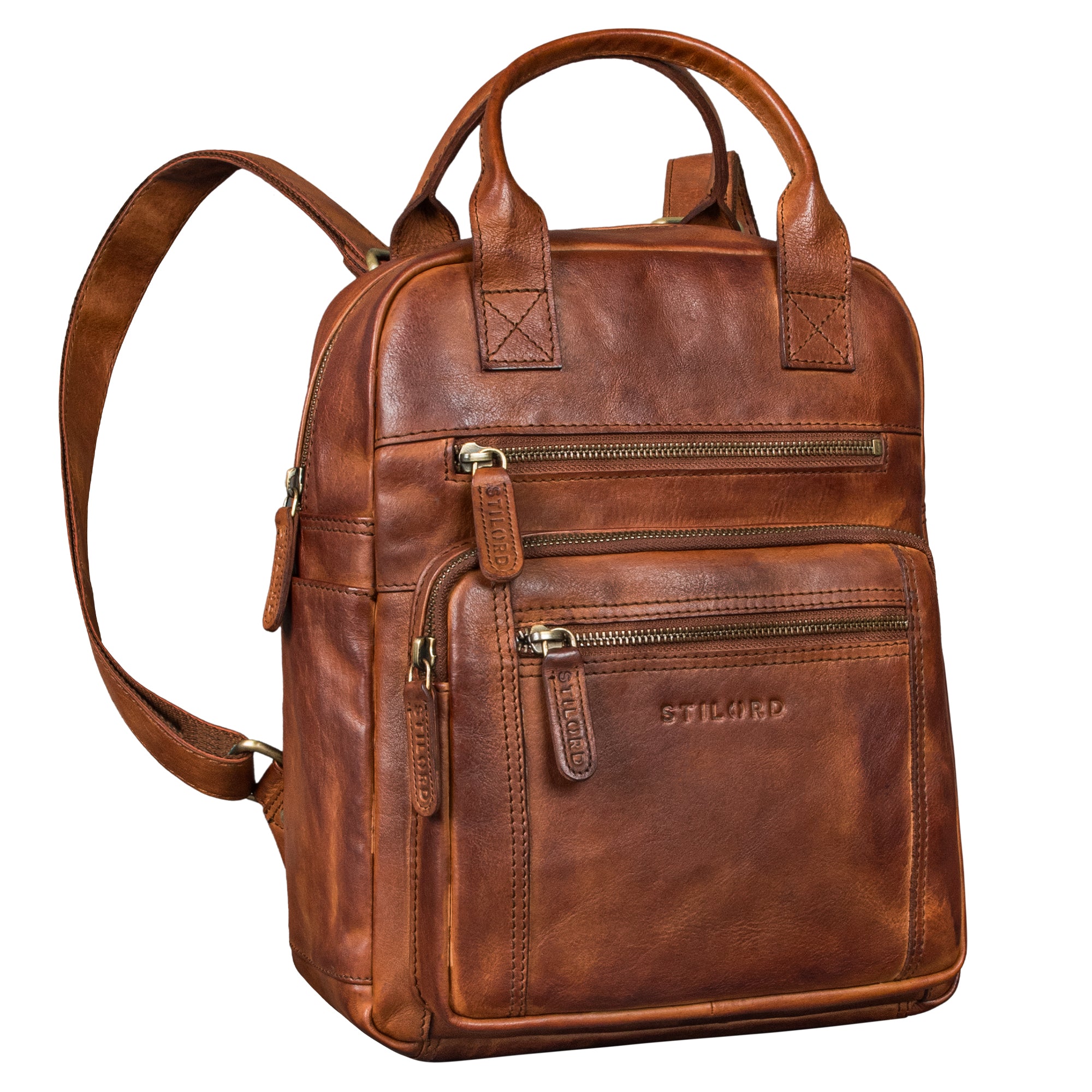 Damenrucksack Echtleder klein braun