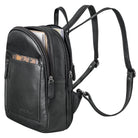 Multifunktionaler Lederrucksack Damen schwarz tragbar als Crossbody Bag