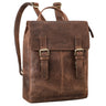 kleiner leder rucksack damen braun tablet 13 zoll