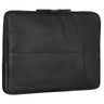 Laptoptasche 15.6 Zoll Leder schwarz aus der schrägen Frontalperspektive