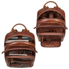leder rucksack für herren cognac groß