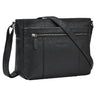 Schwarze Mittelgroße Ledertasche Damen für 13 Zoll Tablet