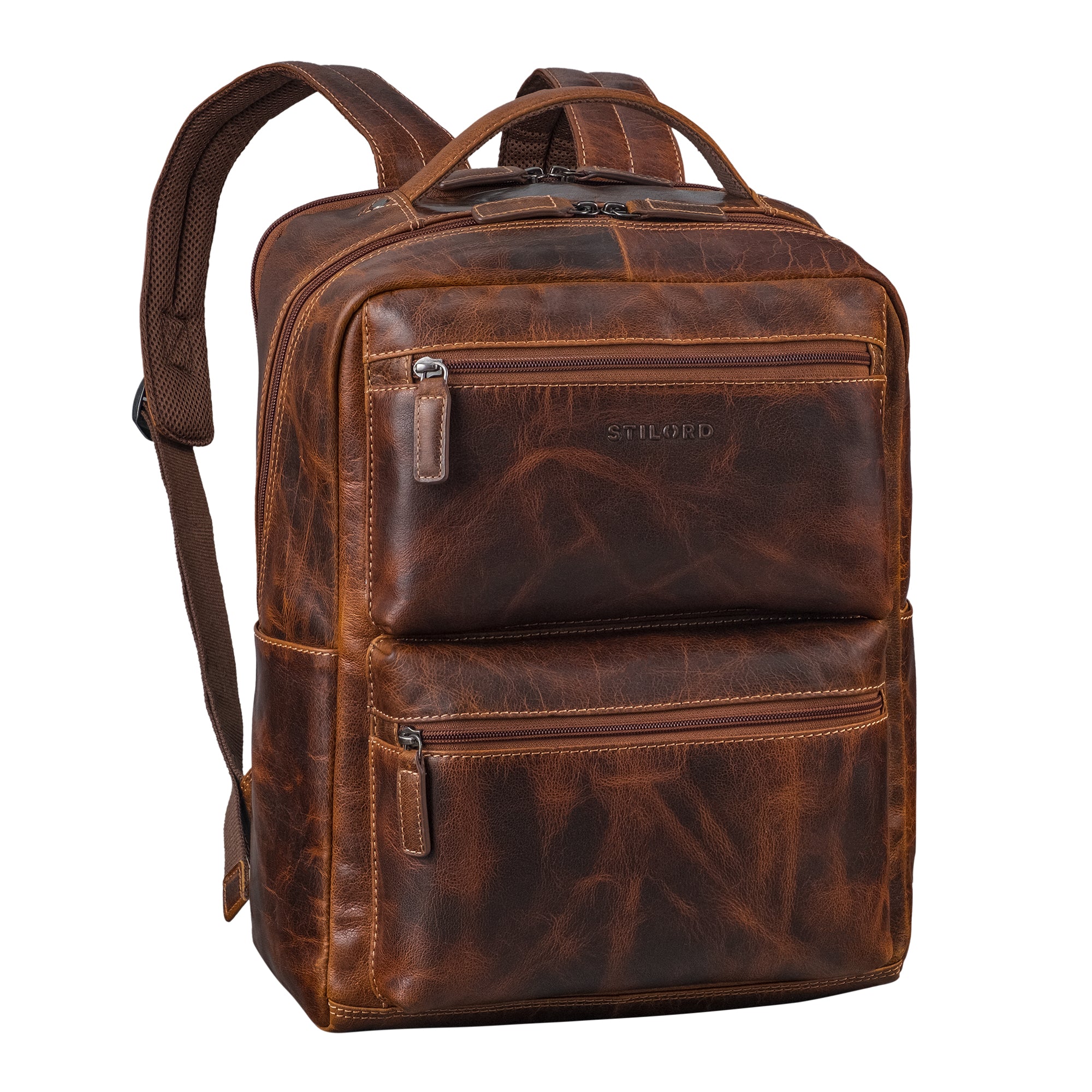 echtleder damen lederrucksack herren braun