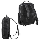 Leder Businessrucksack Herren schwarz