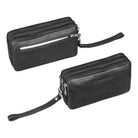 Retro Ledertasche schwarz für Männer mit Henkel
