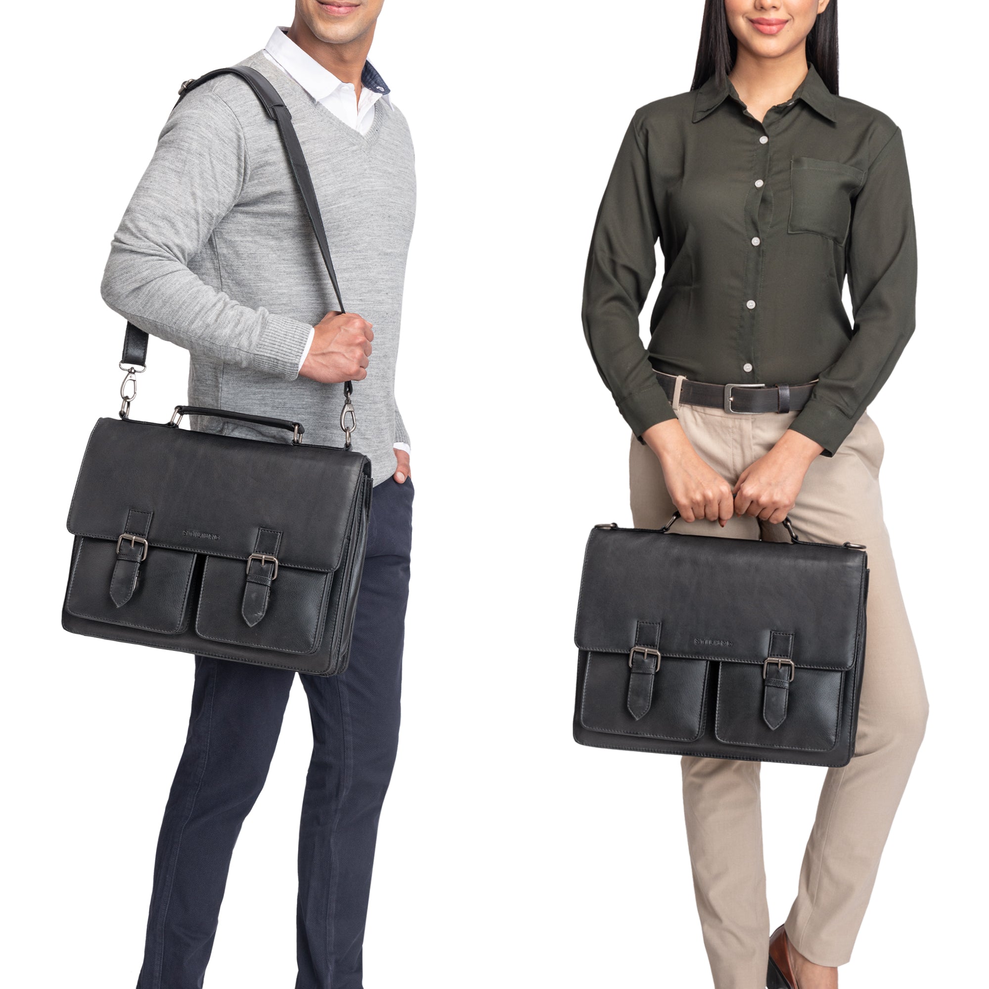 Schwarze Messenger Tasche Lehrer