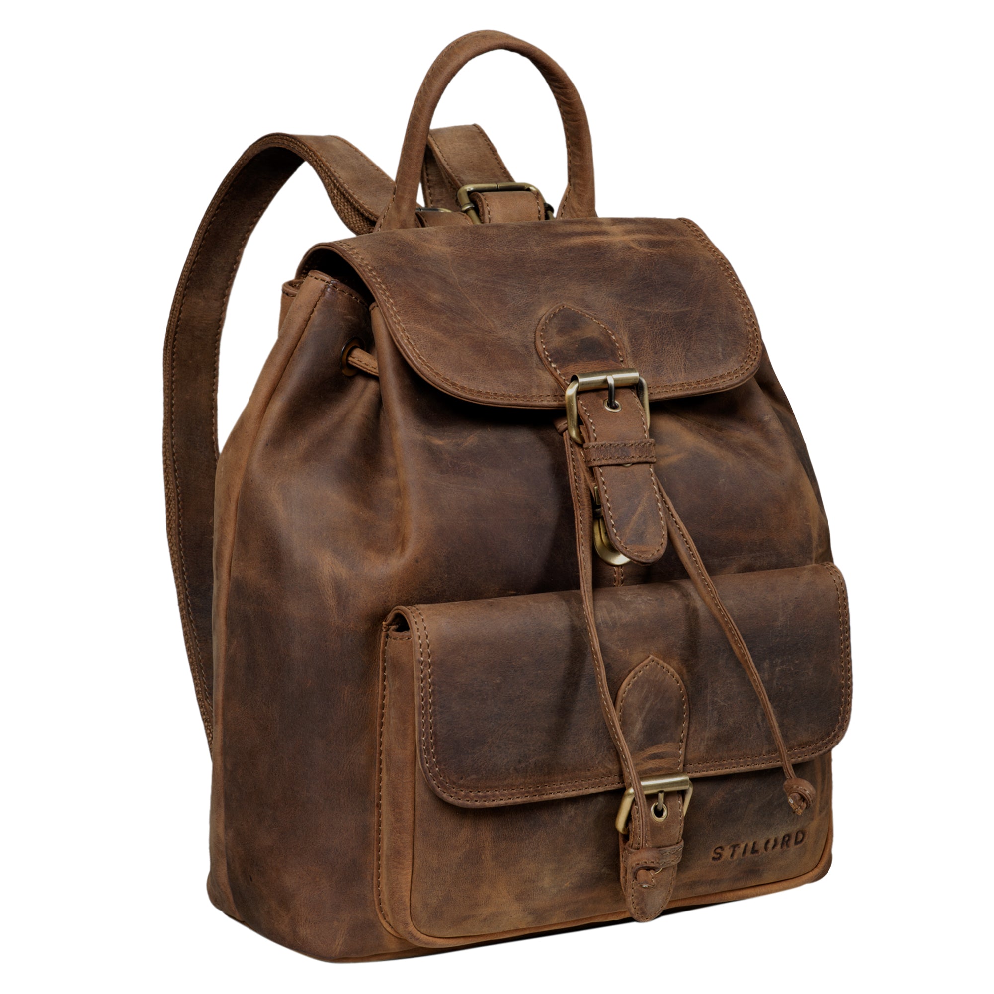 Daypack Damen Rucksack Leder