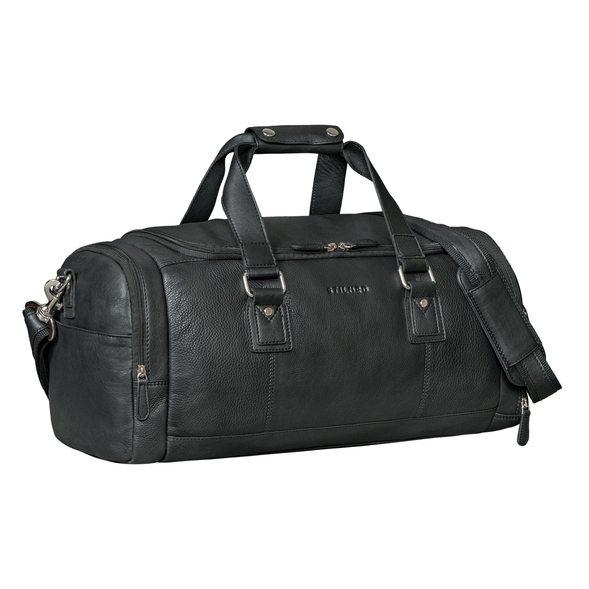 leder reisetasche handgepäck schwarz klein