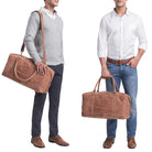 Große braune Reisetasche