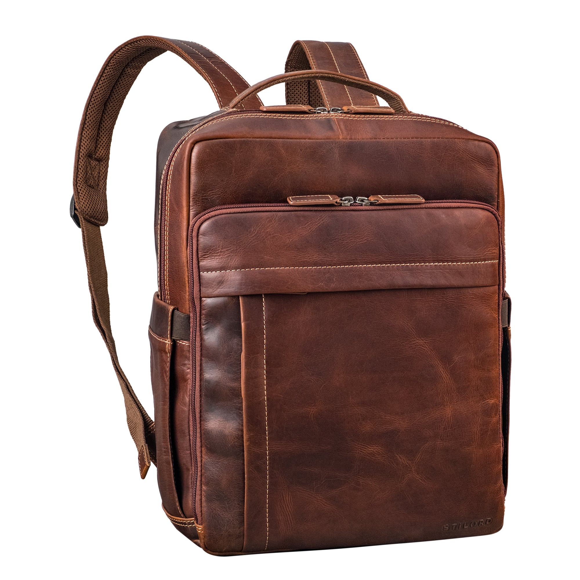 braun herren echt leder rucksack damen