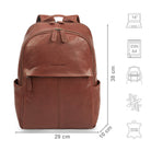 Leder rucksack für die arbeit braun