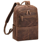 Großer Laptop Rucksack Leder 13 - 17.3 Zoll Damen und Herren Braun