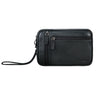 schwarze Handgelenktasche Herren Leder