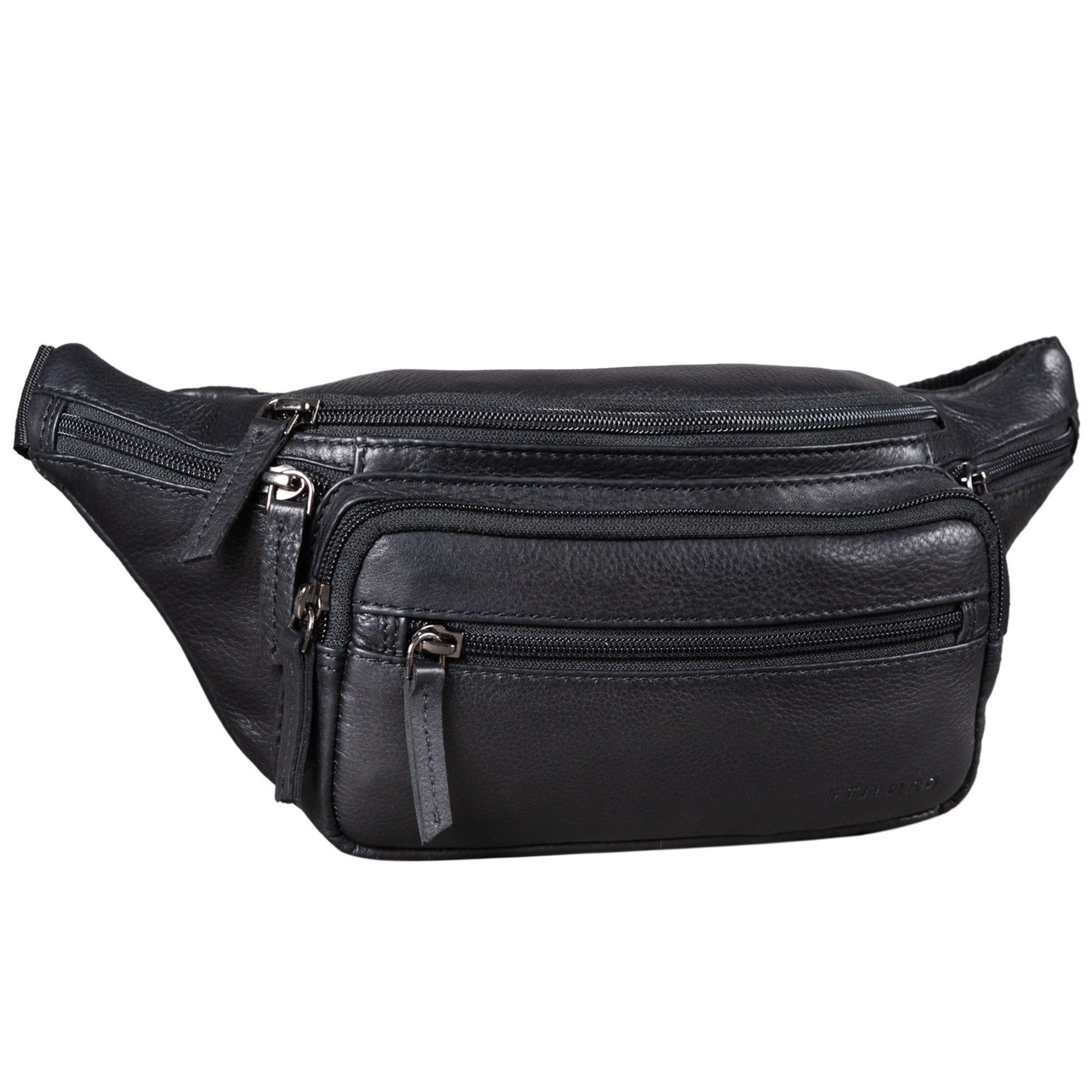 Vintage Gürteltasche Echtleder Schwarz