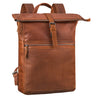 "Tacoma" Skórzany Rolltop Plecak Damski Męski Na 17-Calowy Laptop