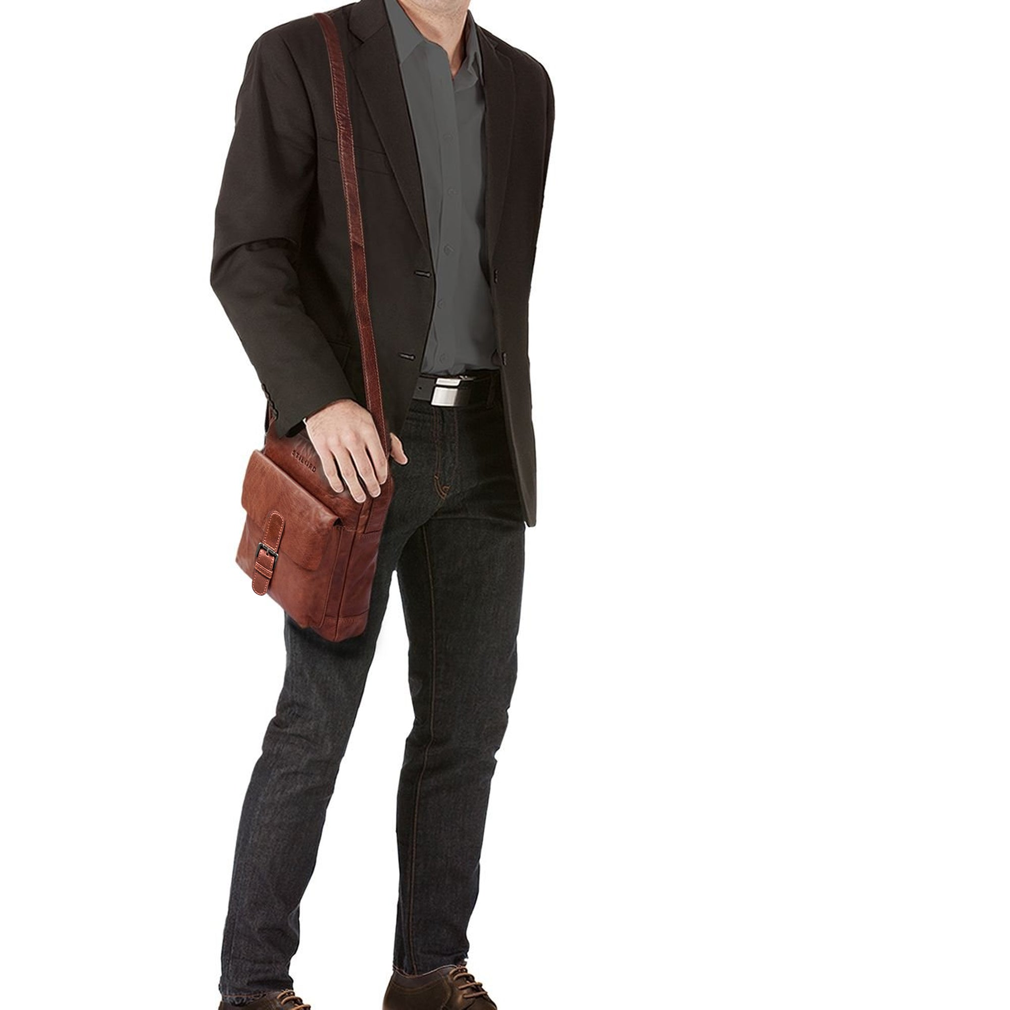 Herrentasche Leder klein