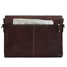 Elegante Ledertasche dunkelbraun